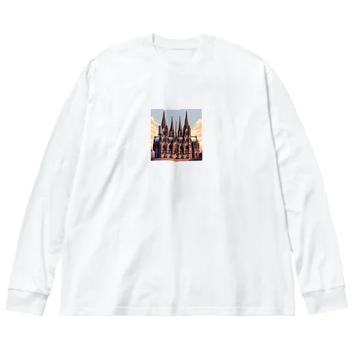 ケルン大聖堂（pixel art） Big Long Sleeve T-Shirt