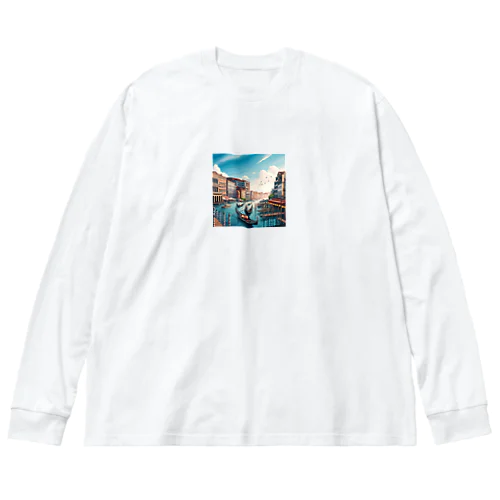 ヴェネチア（pixel art） ビッグシルエットロングスリーブTシャツ