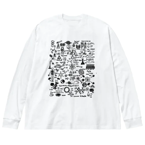 私は物理科学が大好きです数学グラフ数式方程式オタクオタク賢い学生教師 Big Long Sleeve T-Shirt