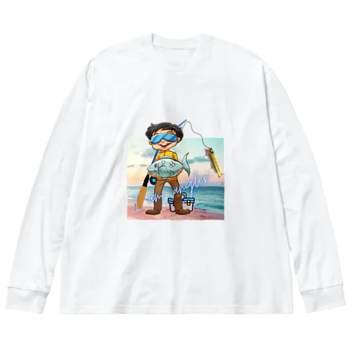 釣りボーイ：いや～疲れた Big Long Sleeve T-Shirt