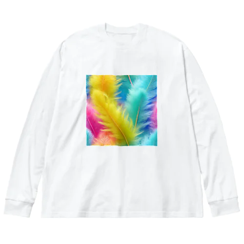 羽根のカレイドスコープ Big Long Sleeve T-Shirt