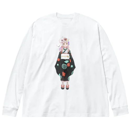 もかち立ち絵 ビッグシルエットロングスリーブTシャツ