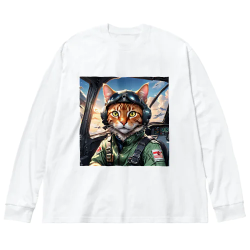 パイロット猫 Big Long Sleeve T-Shirt