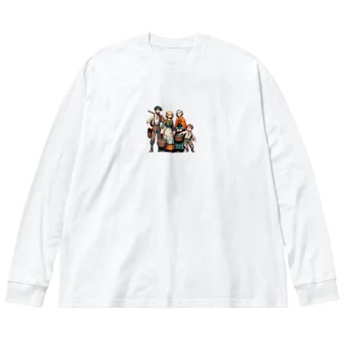 村人（pixel art） Big Long Sleeve T-Shirt