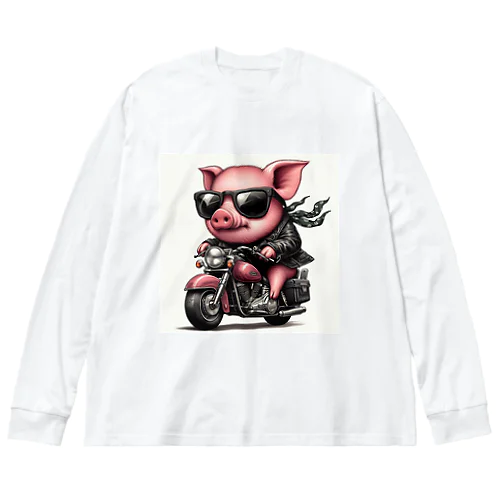 ぶたライダー ビッグシルエットロングスリーブTシャツ