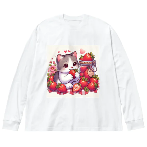 いちごと猫シリーズ Big Long Sleeve T-Shirt