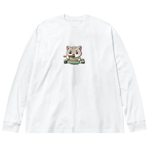 すしのねこ ビッグシルエットロングスリーブTシャツ