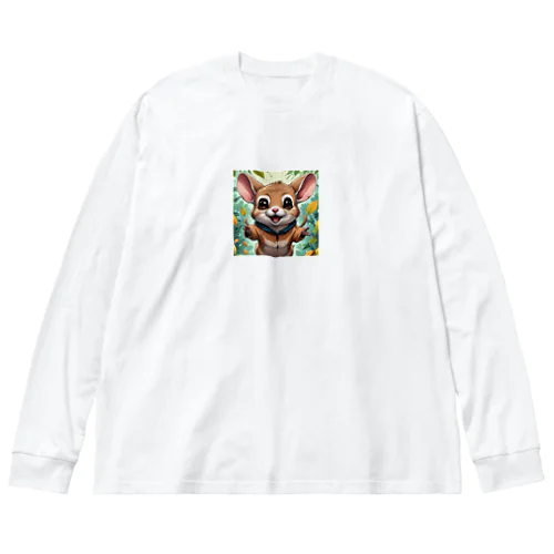 モモンガ風MONGAちゃん ビッグシルエットロングスリーブTシャツ