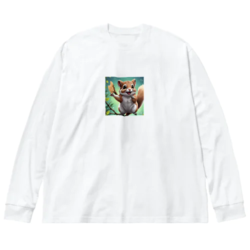 モモンガ風MONGAちゃん Big Long Sleeve T-Shirt