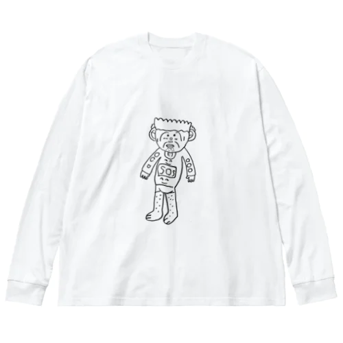 こどもとじゅんばんにかいた絵 ビッグシルエットロングスリーブTシャツ