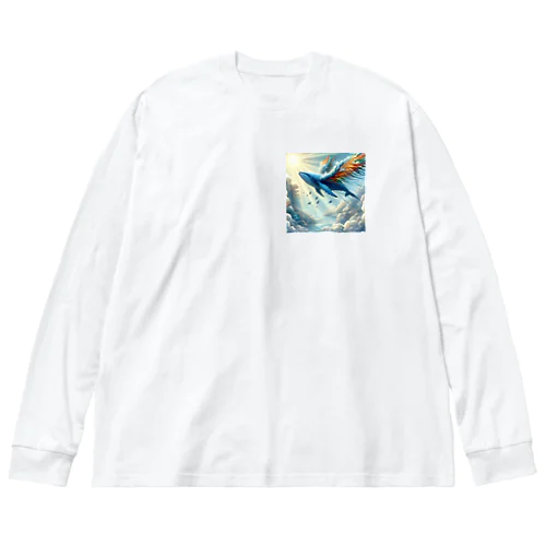 空飛ぶくじら Big Long Sleeve T-Shirt