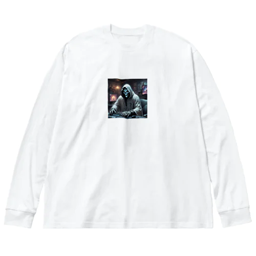 ハッキングを試みる骸骨 Big Long Sleeve T-Shirt