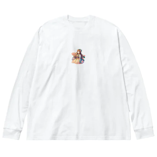 花の少女 ビッグシルエットロングスリーブTシャツ