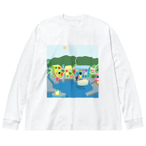 港 ビッグシルエットロングスリーブTシャツ