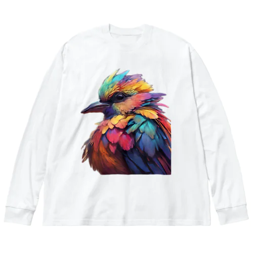 虹色鳥🌈 ビッグシルエットロングスリーブTシャツ