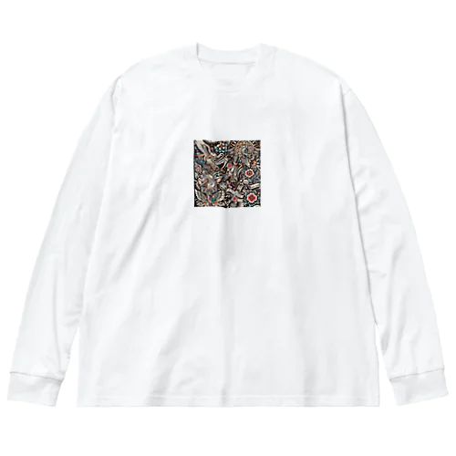 白Tシャツ　バーバーショップイメージ Big Long Sleeve T-Shirt