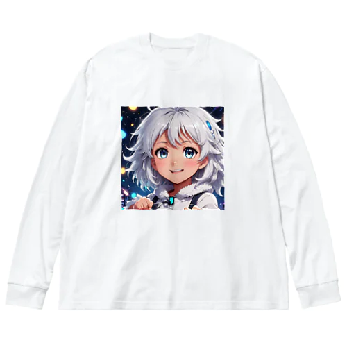 もふもふの美少女 ビッグシルエットロングスリーブTシャツ