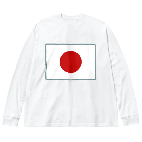 日本の国旗 ビッグシルエットロングスリーブTシャツ
