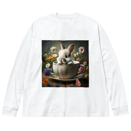 ティーカップのうさぎちゃん ビッグシルエットロングスリーブTシャツ