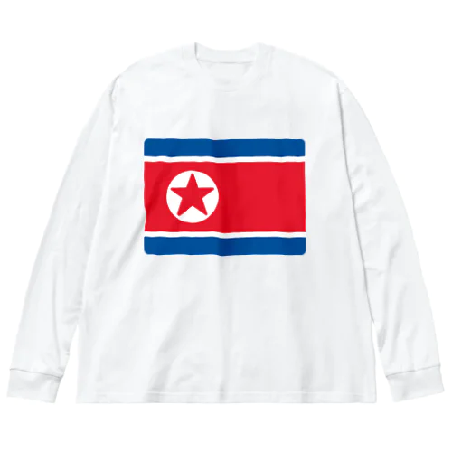 北朝鮮の国旗 ビッグシルエットロングスリーブTシャツ