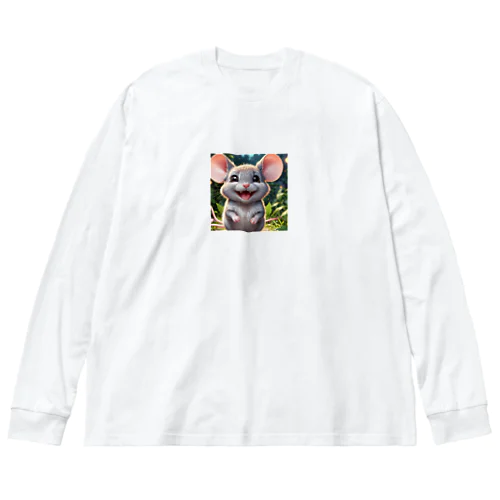 このチャーミングなネズミがあなたの心を癒します。 Big Long Sleeve T-Shirt