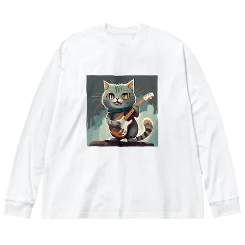 ロックな猫 Big Long Sleeve T-Shirt