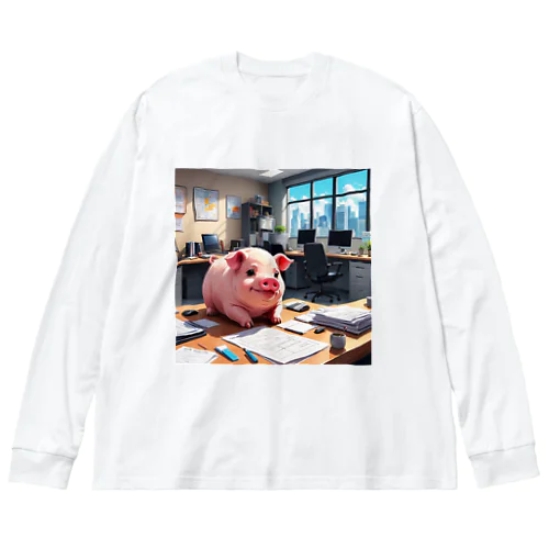 社内のたすくのすけじゅーりんぐをうみにぶた行 Big Long Sleeve T-Shirt