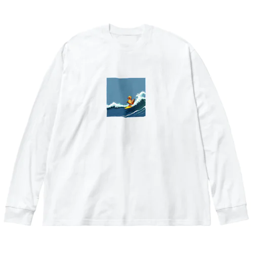 サーフィンするカモノハシ Big Long Sleeve T-Shirt