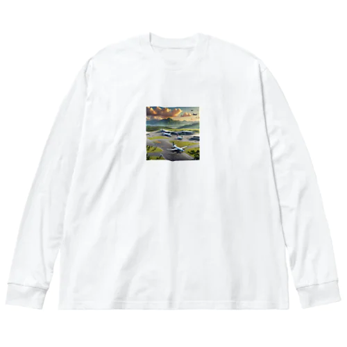 お洒落な常夏の空港風景 Big Long Sleeve T-Shirt