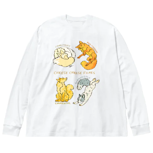 CHEESE CHEESE FOXES Big Long Sleeve T-Shirt
