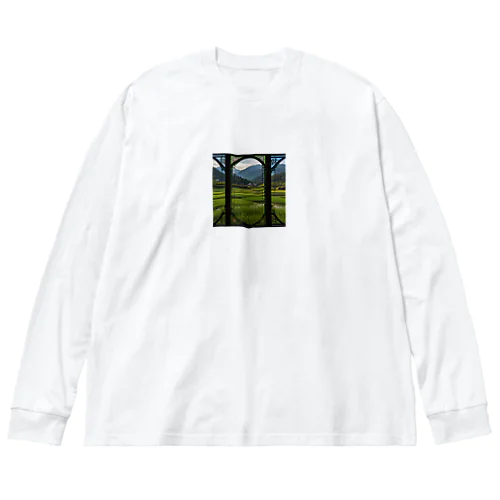 アジアの田んぼでステンドグラスをつくろう Big Long Sleeve T-Shirt