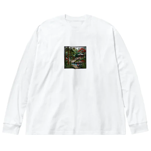 アジア禅庭園ステンドグラス Big Long Sleeve T-Shirt