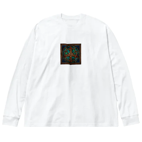 ケルトの結び目工芸ステンドグラス Big Long Sleeve T-Shirt