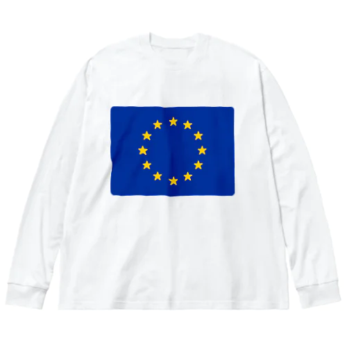 欧州旗の国旗 ビッグシルエットロングスリーブTシャツ