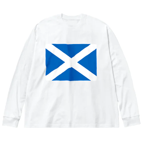 スコットランドの国旗 ビッグシルエットロングスリーブTシャツ