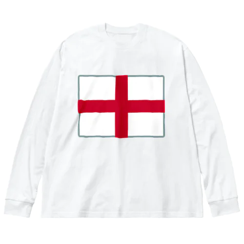 イングランドの国旗 ビッグシルエットロングスリーブTシャツ
