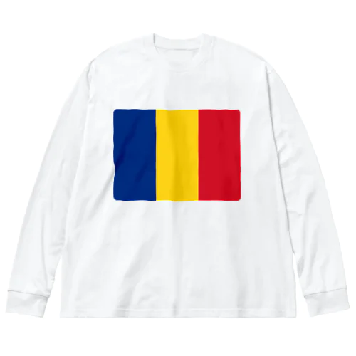 ルーマニアの国旗 ビッグシルエットロングスリーブTシャツ