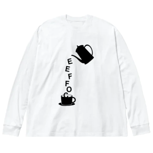 coffee words  ビッグシルエットロングスリーブTシャツ