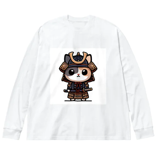 武士にゃんこ２ ビッグシルエットロングスリーブTシャツ