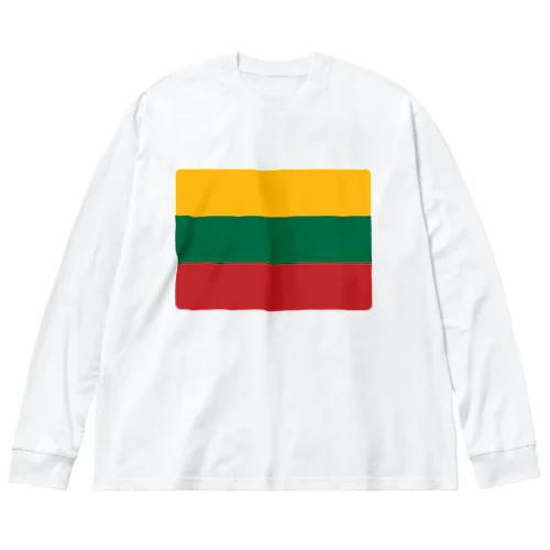 リトアニアの国旗 ビッグシルエットロングスリーブTシャツ