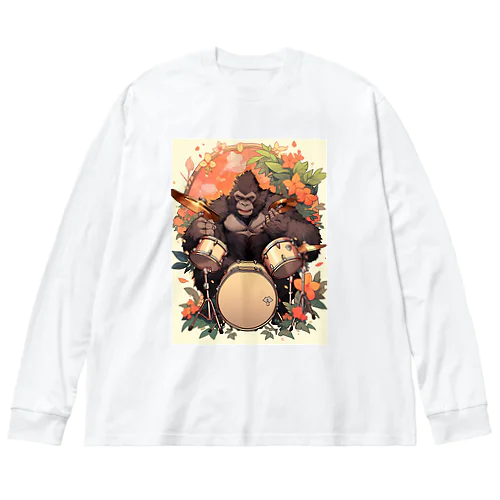 キングコングドラマー　エンジェル717 2065 Big Long Sleeve T-Shirt