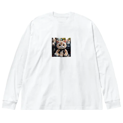 車でお出かけネコちゃん Big Long Sleeve T-Shirt