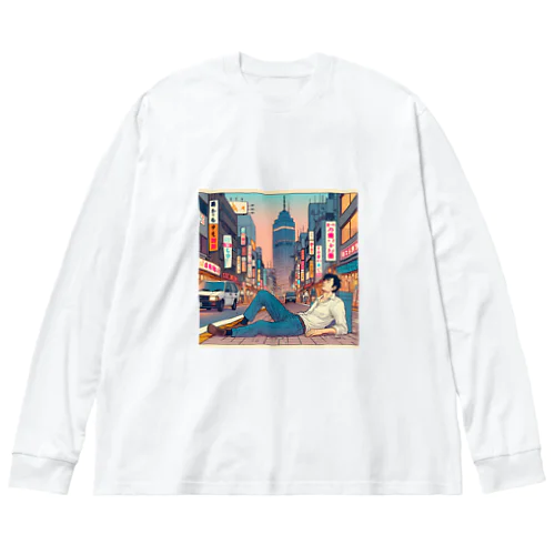 citypop ビッグシルエットロングスリーブTシャツ