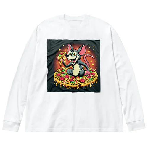 CRAZY PIZZA Big Long Sleeve T-Shirt