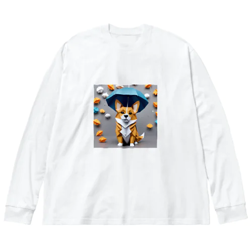 傘持ちコーギー Big Long Sleeve T-Shirt