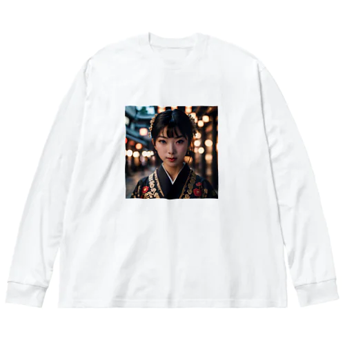 着物の少女 Big Long Sleeve T-Shirt