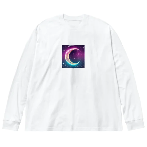 グラデーションネオンカラームーン Big Long Sleeve T-Shirt