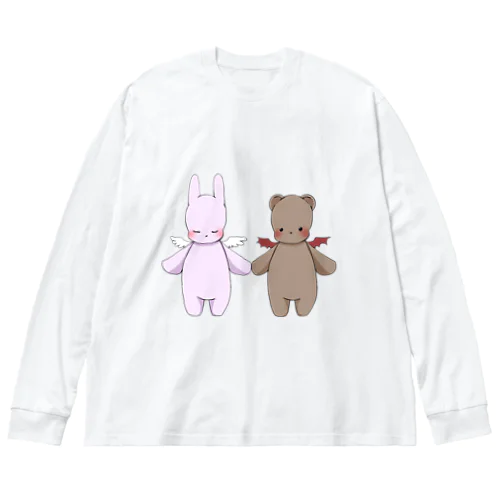 天使うさぎと悪魔くま Big Long Sleeve T-Shirt