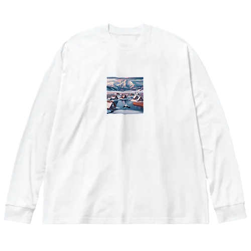 モデル北海道 日本の田舎 アパレル ビッグシルエットロングスリーブTシャツ