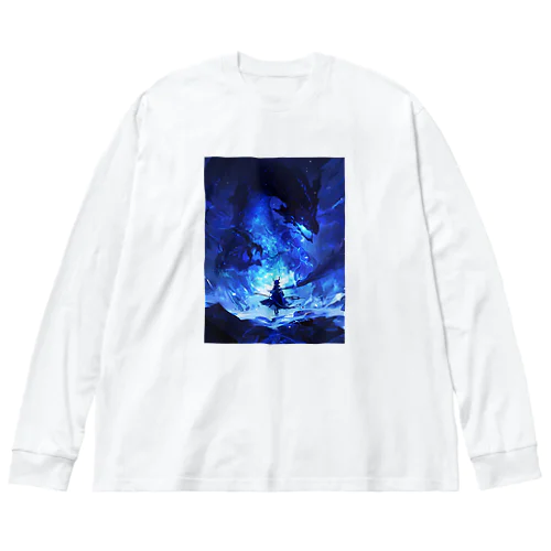 宝石のような色彩の世界　BLUE PLUM  691 Big Long Sleeve T-Shirt